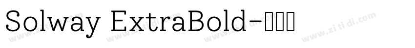 Solway ExtraBold字体转换